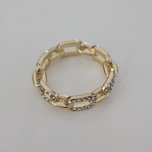 NWOT Sugarfix By Baublebar Crystal Link Chain Ring